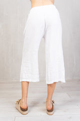 Pantagonna in 100% lino con elastico in vita