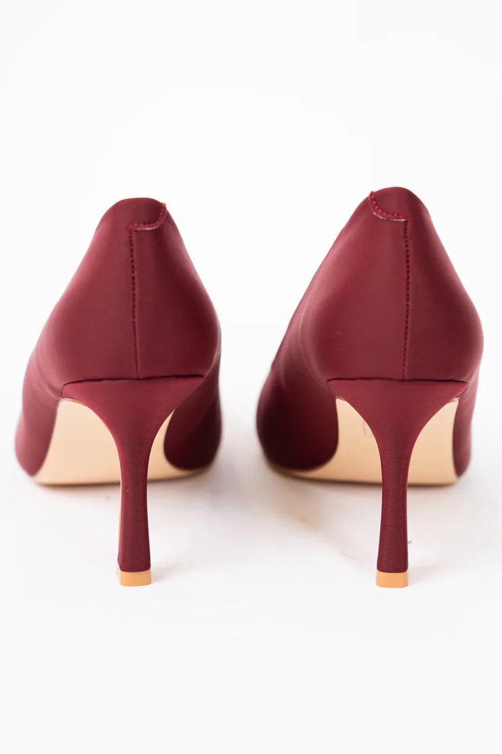 Décolletè bordeaux raso opaco tacco 7cm