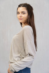 Cardigan leggero con filo lurex