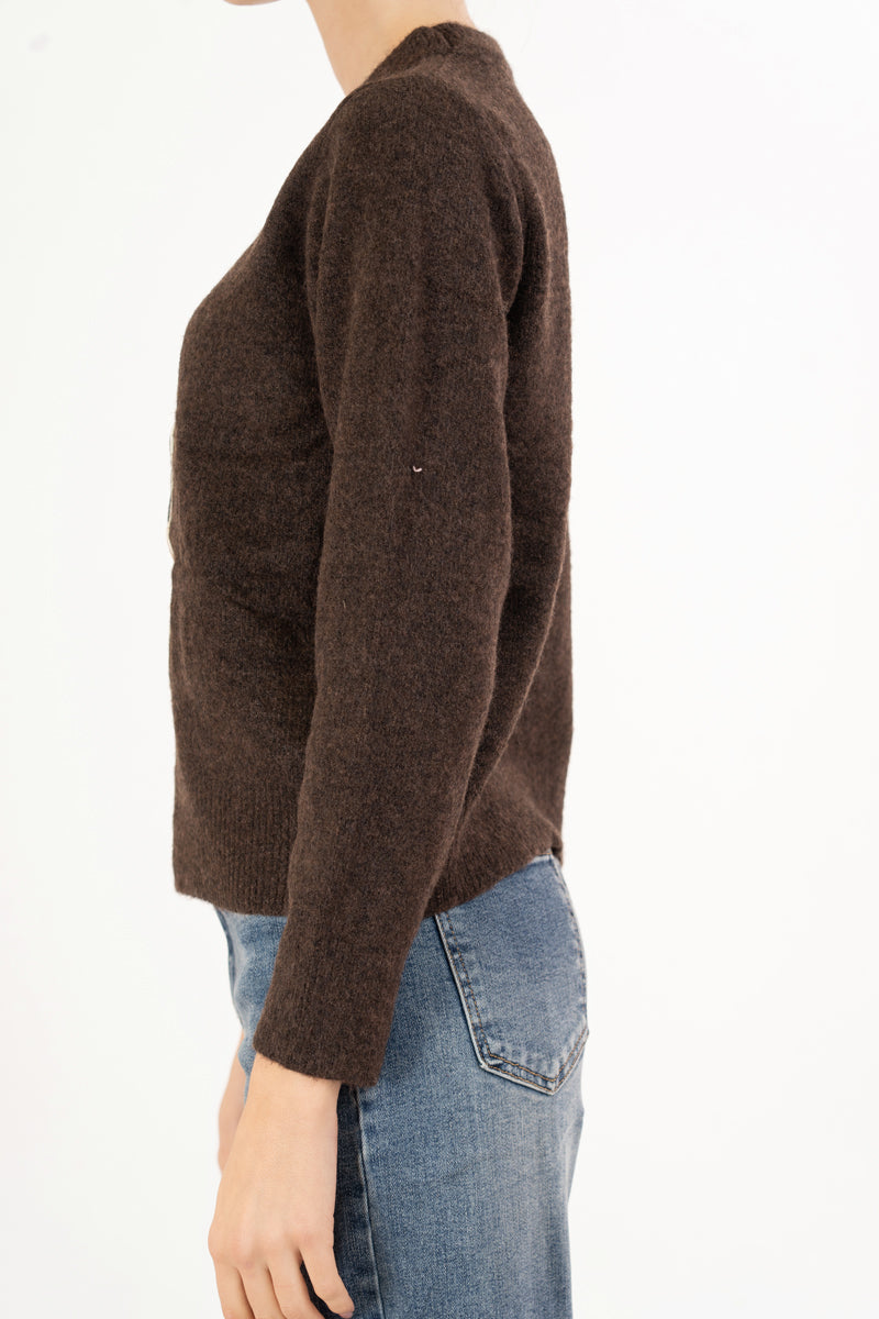 Maglioncino Teddy Chic con toppa ricamata