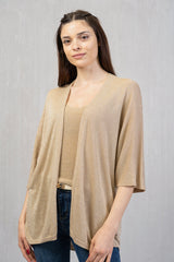 Cardigan lungo in filo lurex