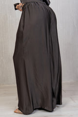 Pantalone ampio in viscosa e seta con coulisse
