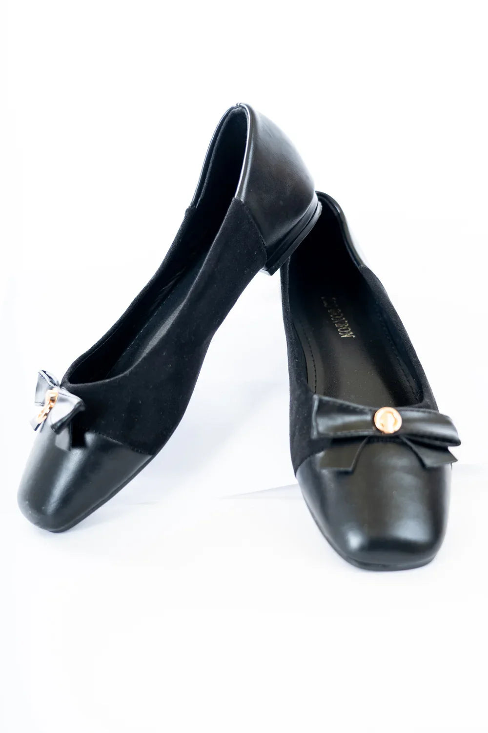 Ballerina bicolore con fiocco