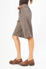 Bermuda London Check con cintura.