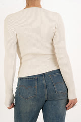 Cardigan Lace Gold in costina con pizzo