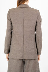 Giacca London Check con spilla.