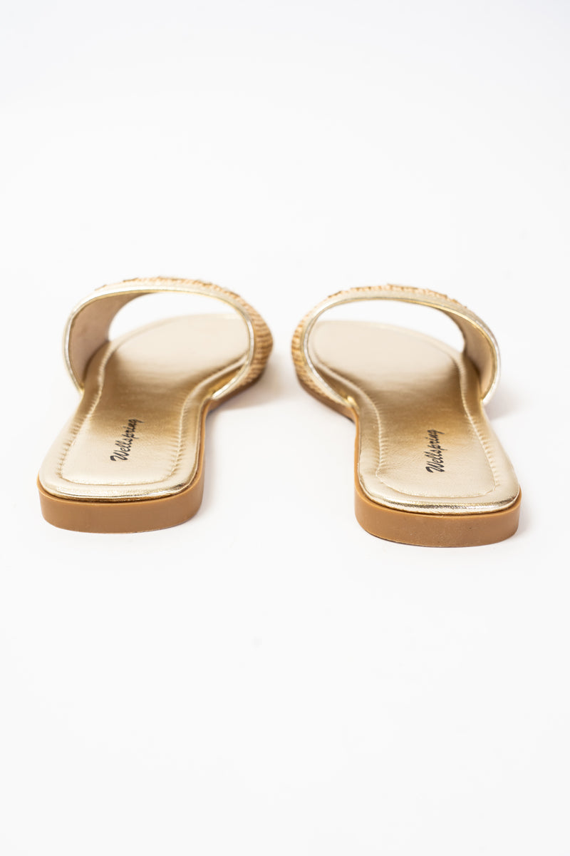 Ciabatta Fascia Intrecciata Gold