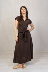 Camicia annodata con maniche corte