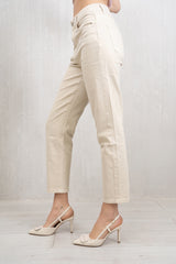 Jeans Color Mom Fit Burro