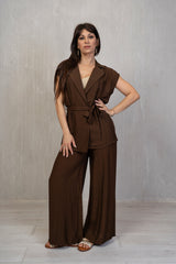 Completo tela di viscosa Gilet e Pantalone