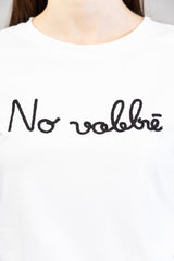 T-shirt in cotone con scritta No Vabbé