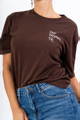 T-shirt in cotone con ricamo “mai senza te”