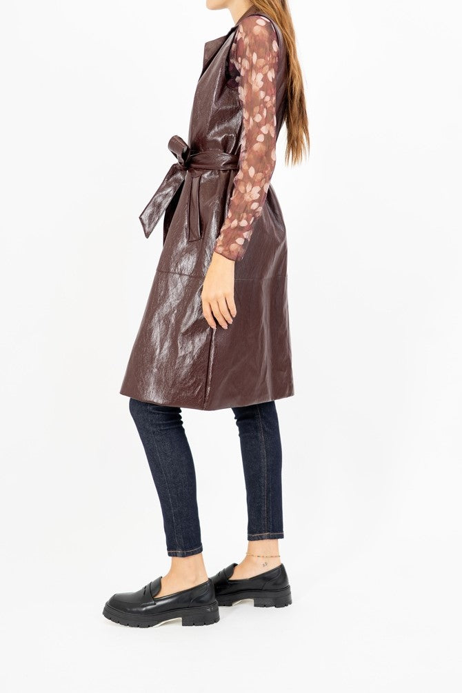 Spolverino Ecopelle Shine Belted