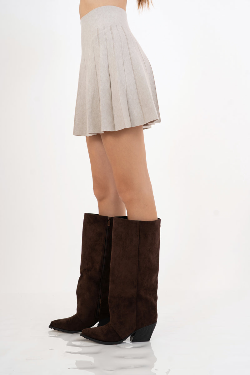 Minigonna Soft Pleat in viscosa elasticizzata