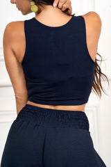 Top Crop Doppiato Basic