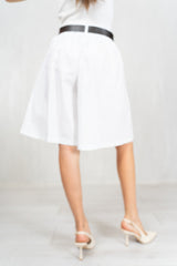 Bermuda Skirt Illusion in cotone con cintura