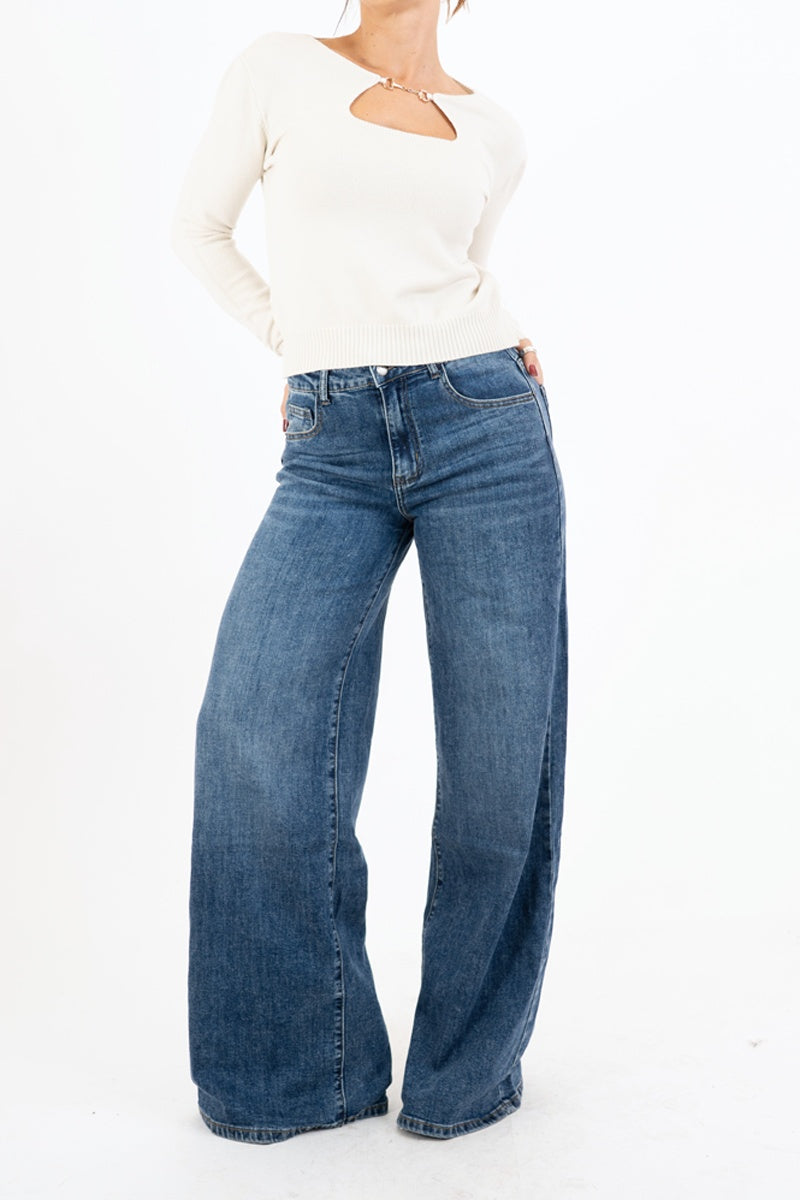 Maglia BitDetail con scollo a goccia