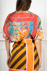 Camicia Bengala in tencel velato a fantasia