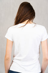 T-shirt in cotone con scritta No Vabbé