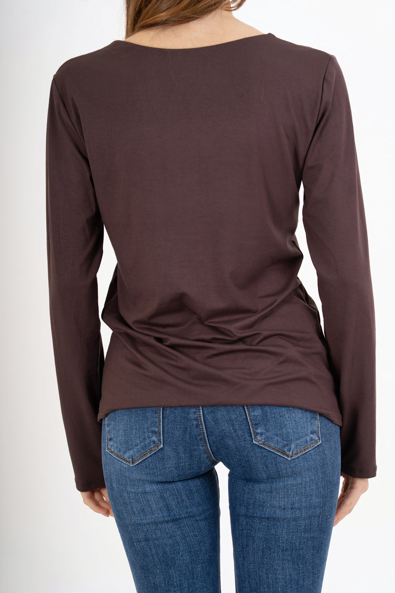 Maglia Dream Soft Touch in viscosa con girocollo ampio