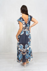 Abito incrociato Jungle Bloom in 100% cotone