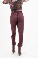 Pantalone CityLine slim fit in poliviscosa bordeaux