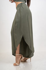 Pantalone ampio fluido in misto viscosa