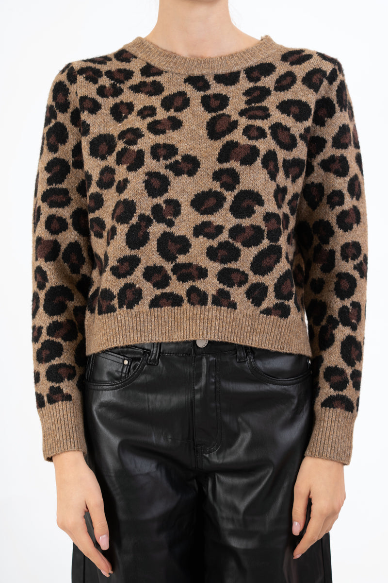 Maglione WildMood in misto lana leopardato