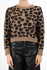 Maglione WildMood in misto lana leopardato