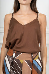Top Spalline Regolabili in Lyocell Velato
