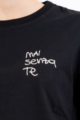 T-shirt in cotone con ricamo “mai senza te”
