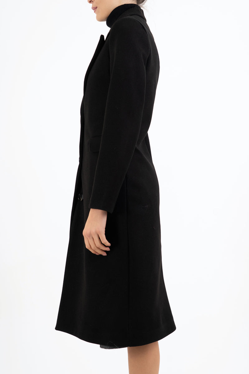 Cappotto Elegance Noir monopetto in panno