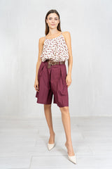 Bermuda Skirt Illusion in cotone con cintura