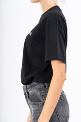 T-shirt in cotone con ricamo “mai senza te”