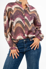 Camicia velata in Tencel fantasia WaveMotion