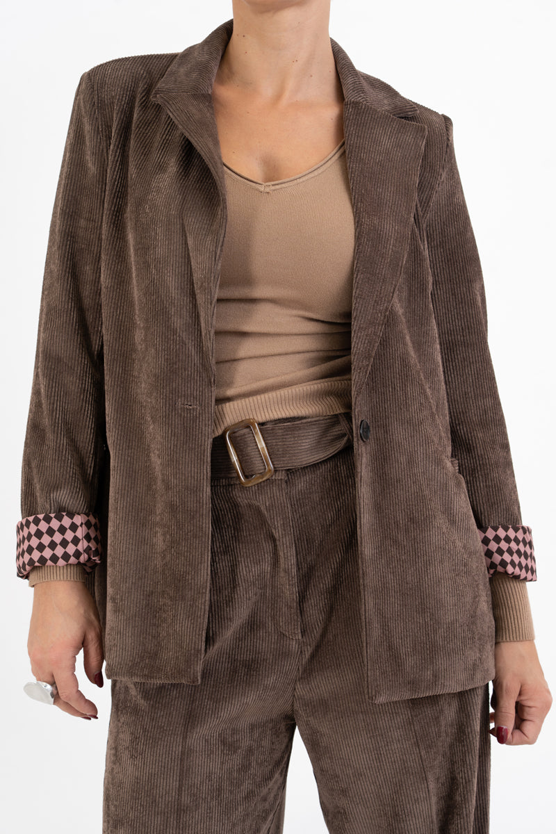 Giacca Velvet Line effetto velluto a coste