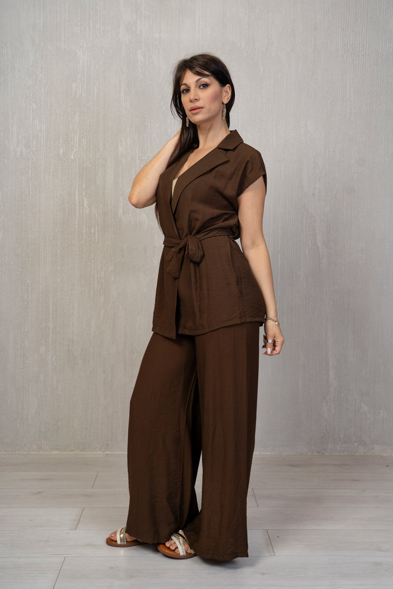 Completo tela di viscosa Gilet e Pantalone