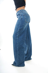 Jeans wide leg tela morbida