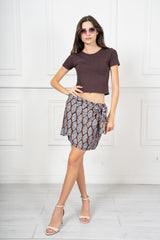 T-Shirt Crop Basic in Viscosa Elasticizzata