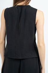 Gilet incrociato in misto viscosa