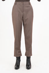 Pantalone CityLine slim fit in poliviscosa fango