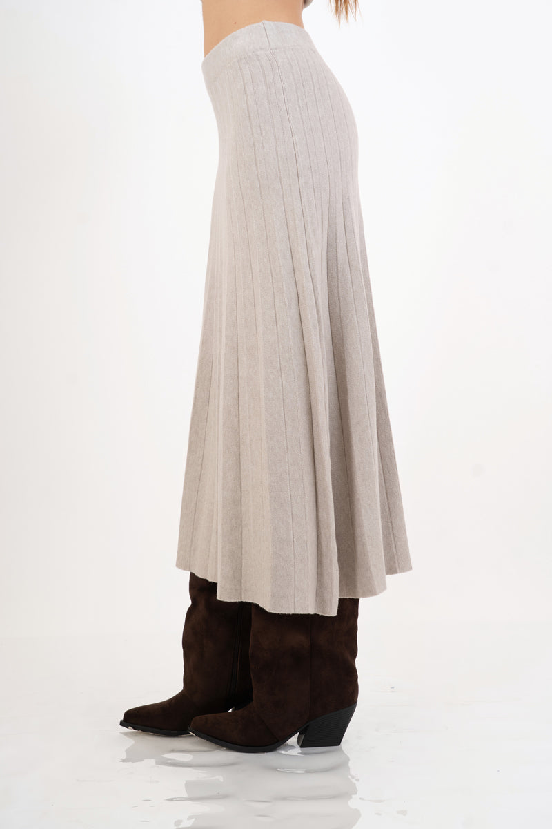 Gonna Soft Pleat in maglia plissé