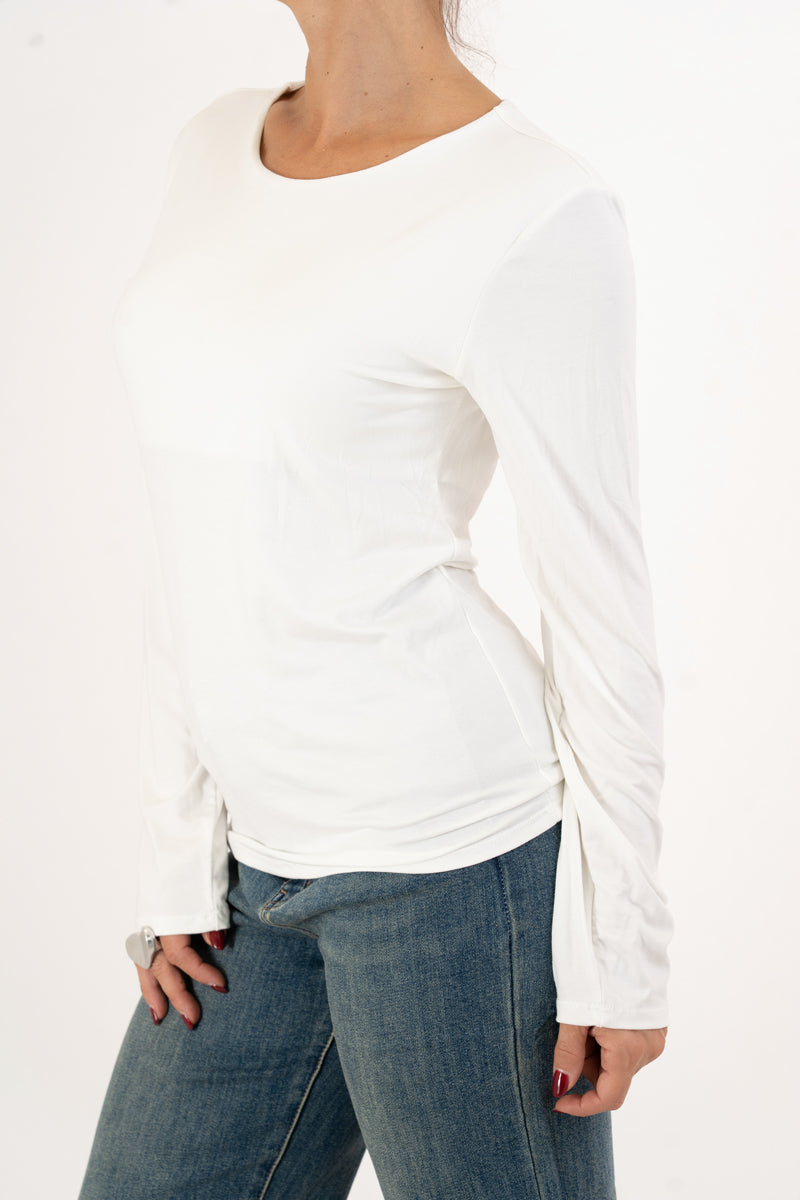 Maglia Dream Soft Touch in viscosa con girocollo ampio