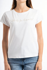 T-shirt ricamata “Chi la fà l'aspetti!”