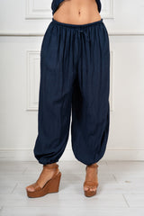 Pantalone Aladin in Viscosa Fiammata Made in Italy