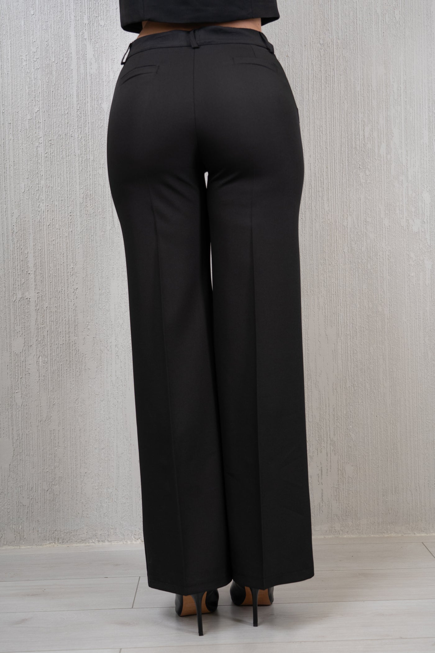 Pantalone Palazzo in Poliviscosa Nero