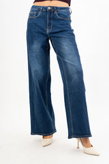 Jeans gamba dritta lavaggio blu medio