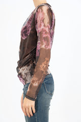 Maglia Draped Sheer Bloom