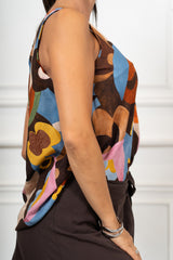 Canotta Fantasia Kandinsky in 100% Viscosa Made in Italy
