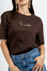 T-shirt scritta cotone “No Vabbè”